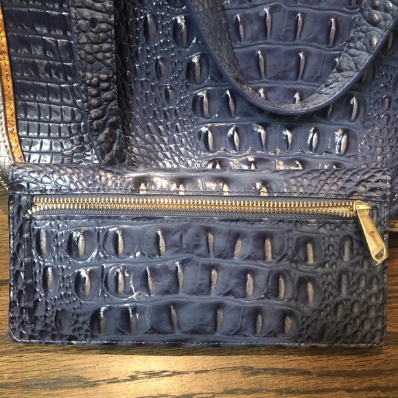 Brahmin medium Lena Andesite Lucca Tote/wallet - Picture 4 of 8